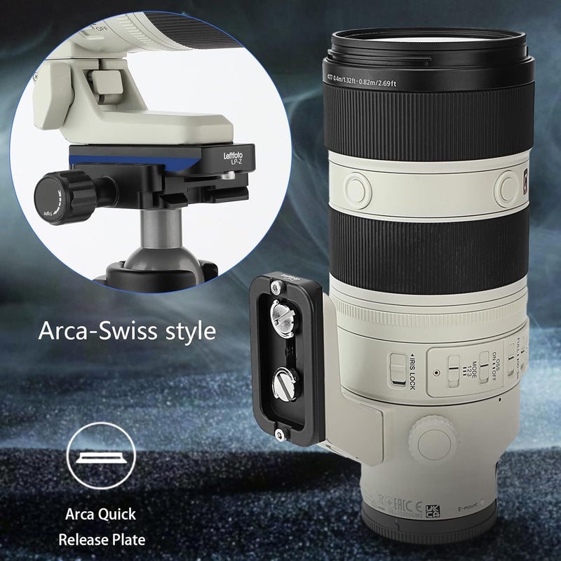 Leftfoto Lens Plate for Sony FE 70-200mm F2.8 GM OSS II (SEL70200GM2) Lens,Lens Replacement Foot Mount-Arca Swiss Style-Permanent Style. - Image 4